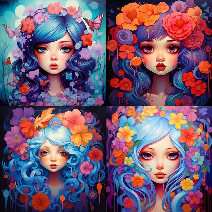 Whimsical Floral Portraiture