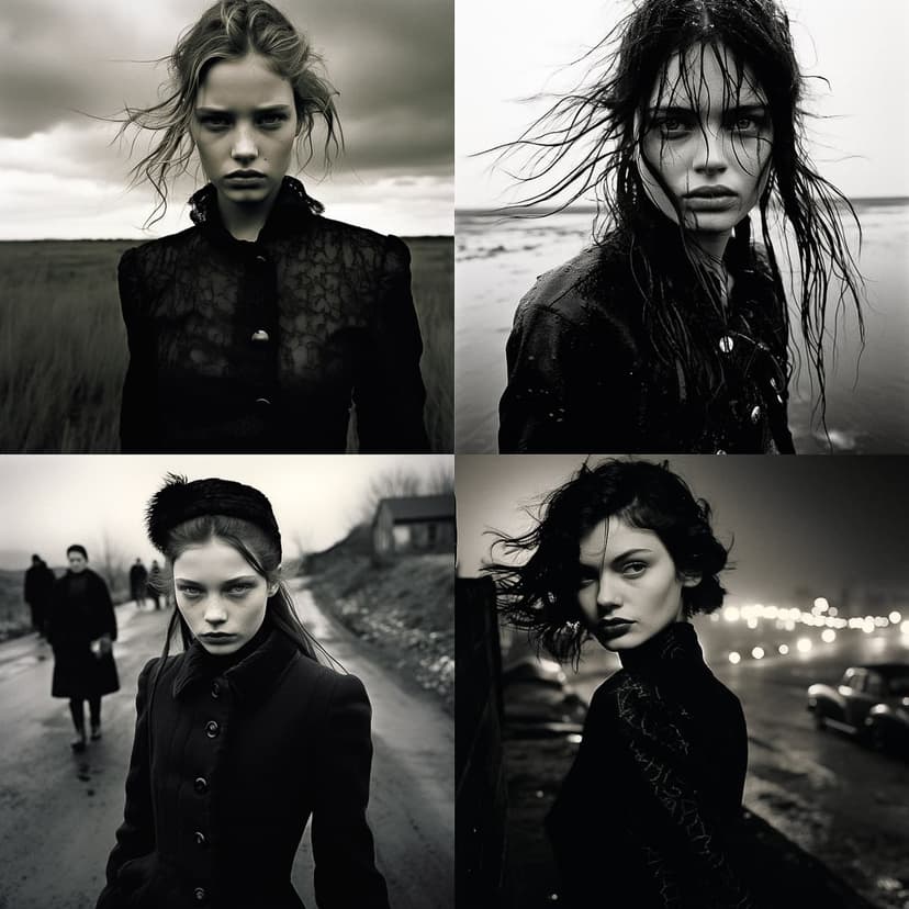 moody monochrome portraiture
