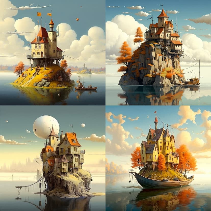 Whimsical Fantasy Landscape