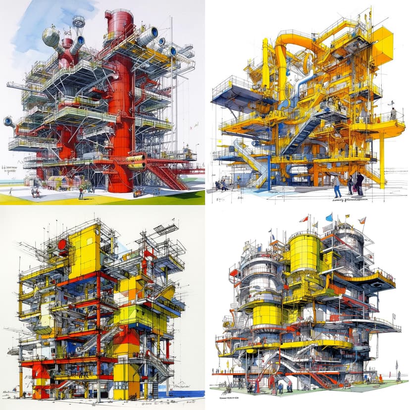 Futuristic Architectural Sketch