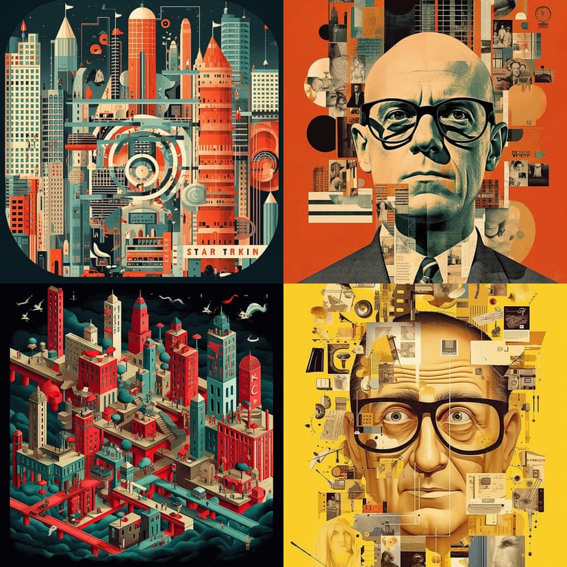 Retro Futurism Collage