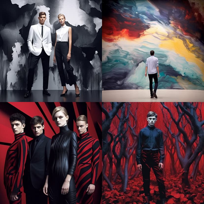 Contemporary Fashion and Abstract Fusion