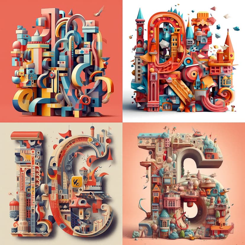 Colorful Architectural Typography