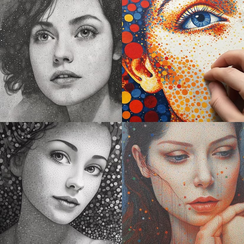 Pointillism Portraiture