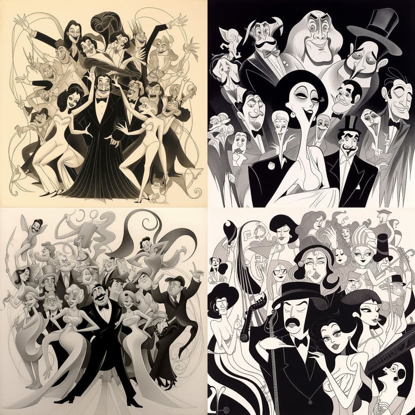 Vintage Cartoon Art Deco