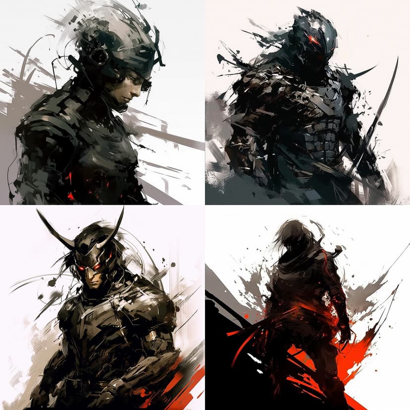 Dynamic Brushstroke Art