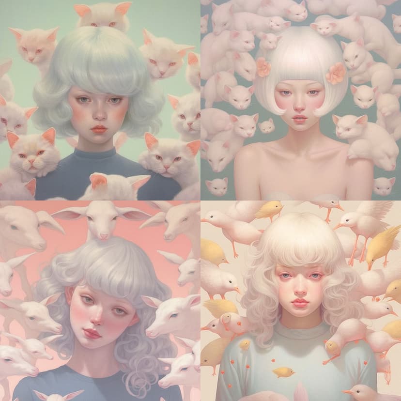 Dreamlike Pastel Portraiture