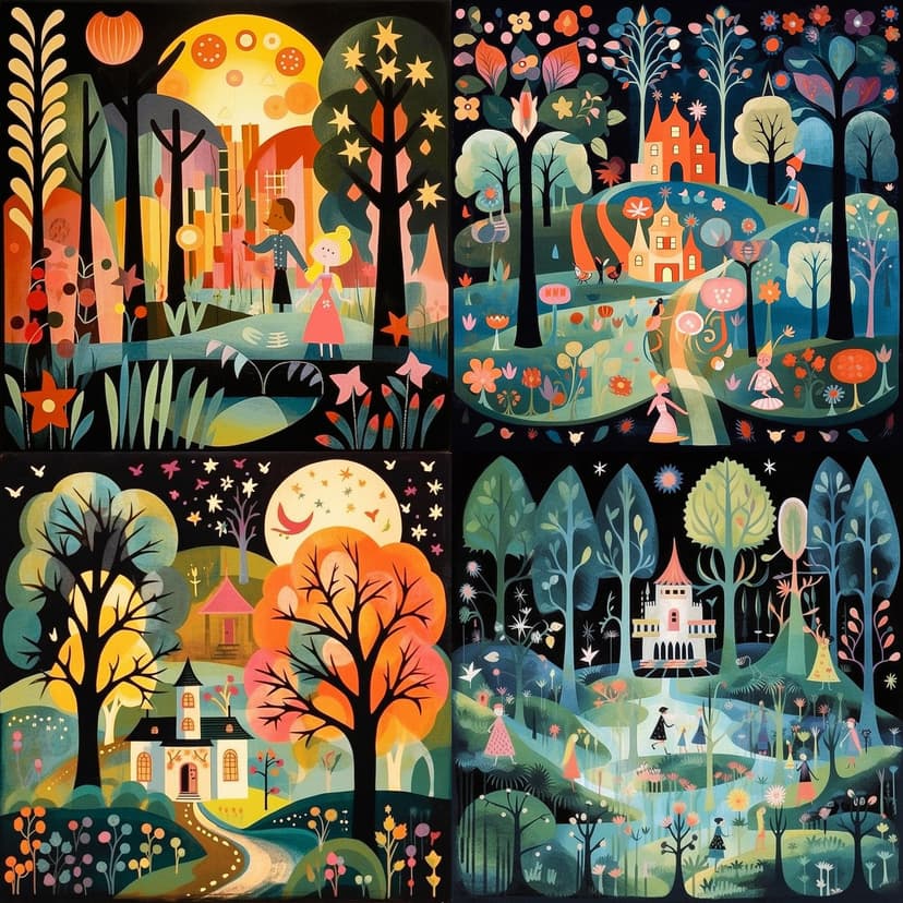 Mid-Century Modern Folk Art