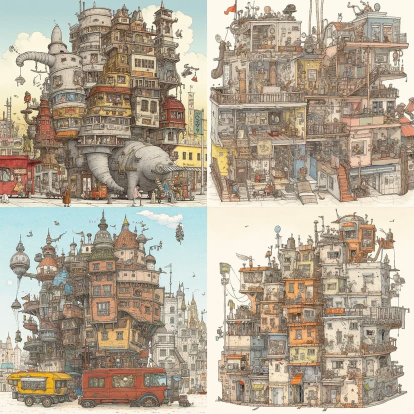 Whimsical Architectural Sketch