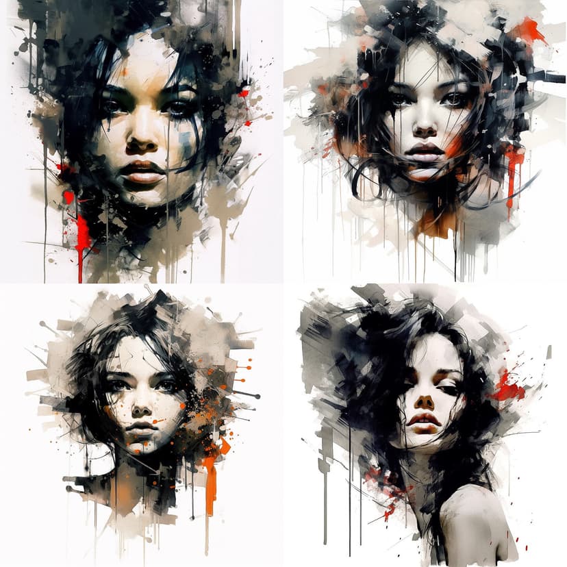 Abstract Expressionist Portraits