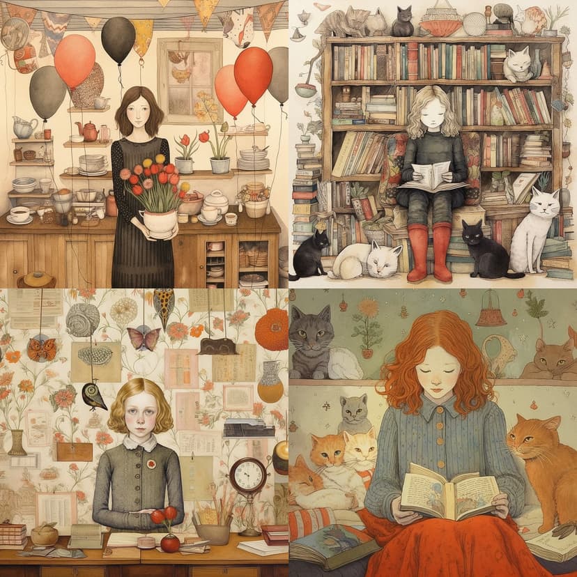 Whimsical Vintage Illustration