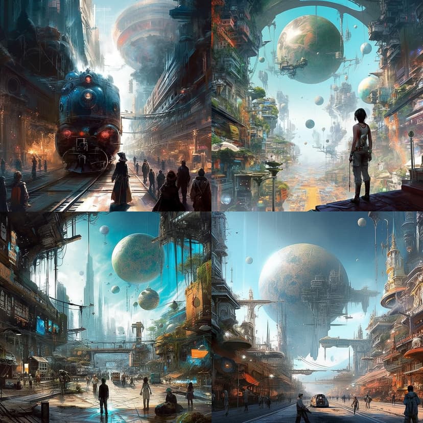 futuristic cosmic realism