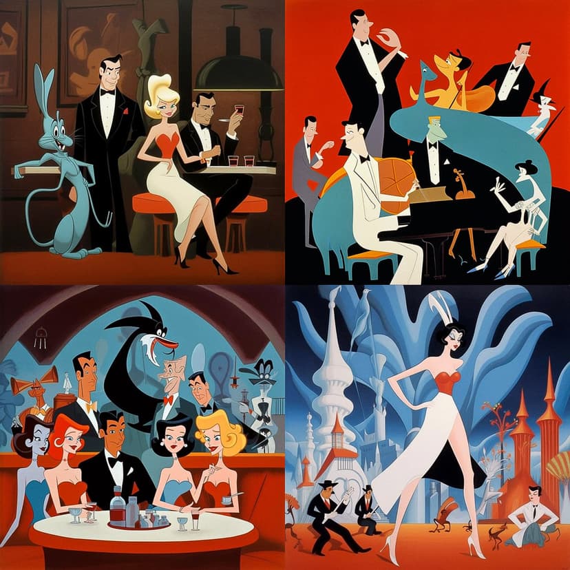Mid-century Modern Cartoon