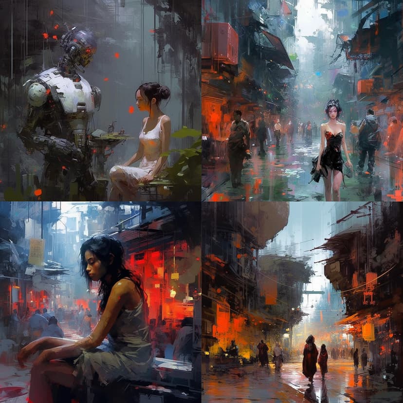 Cyberpunk Impressionism