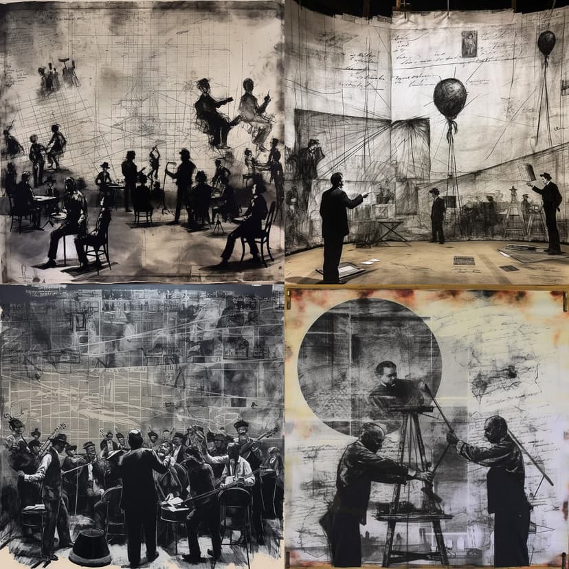 Monochrome Sketch Montage