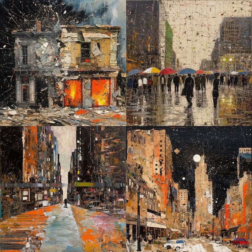 Impressionistic Urban Collage